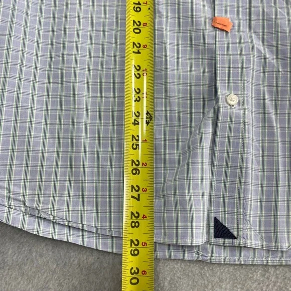 UNTUCKit Mens XL Long Sleeve Button Down Shirt Plaid Cotton Blue Green Cotton - Picture 10 of 13